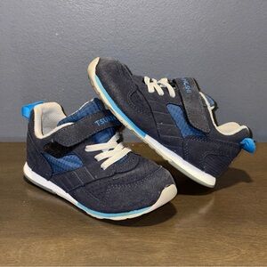 Tsukihoshi Racer Shoes Kids Dark Blue Sneakers Easy On Off Size 9.5